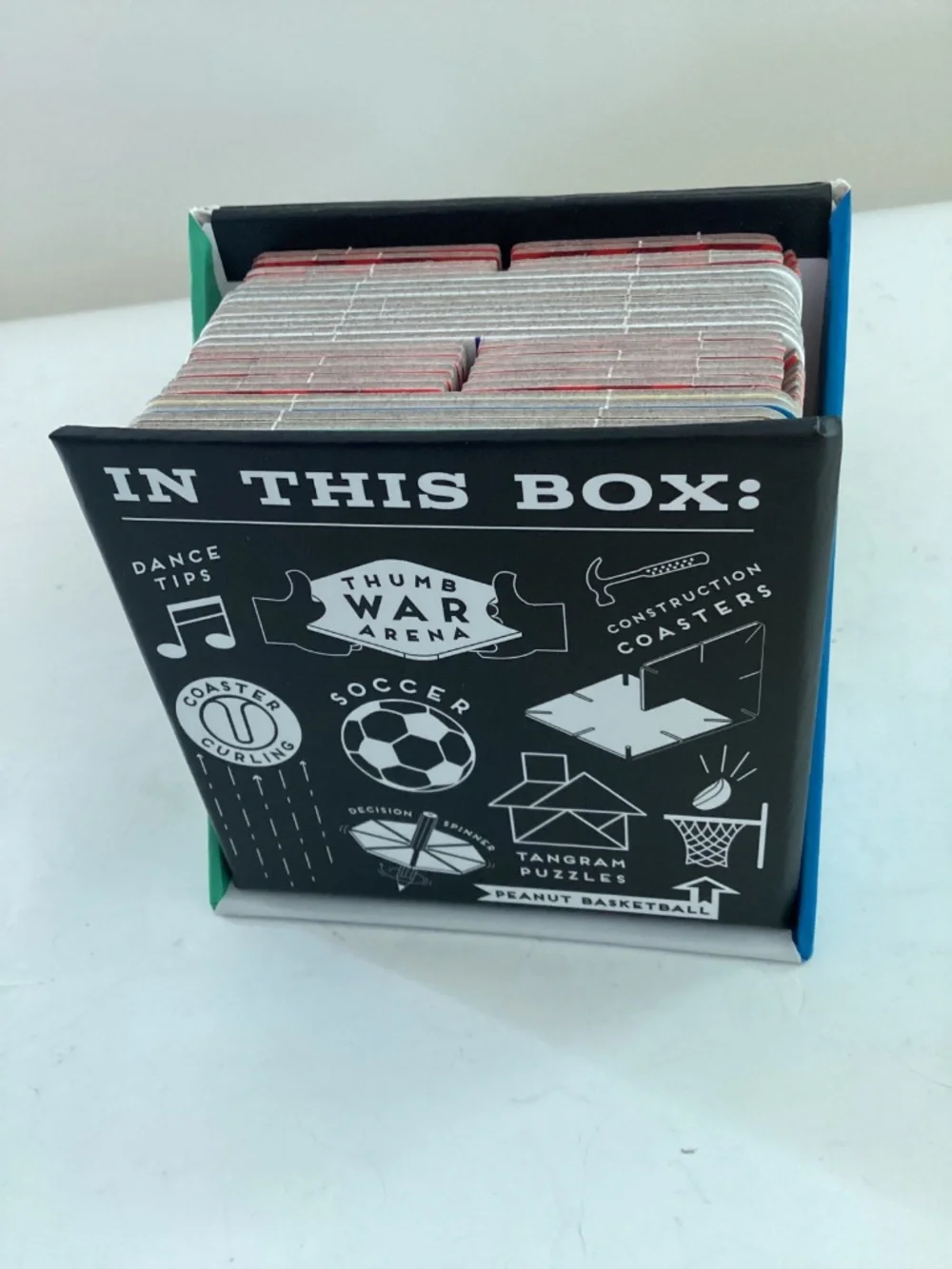 25 Wipe Clean game coasters  Play a number of games using various coasters